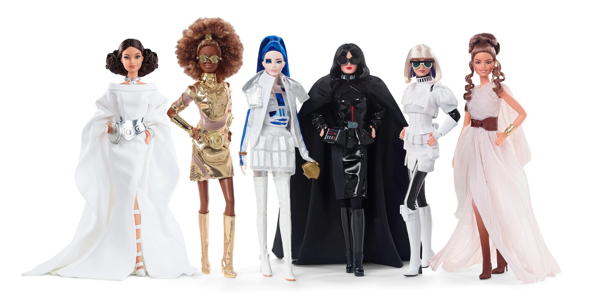 2 star collection. Кукла Barbie Collector Star Wars. Кукла Barbie коллекционная Звездные войны Darth Vader. Куклы Звездные войны Маттел. Кукла Барби Рей Звездные войны.
